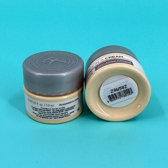 IT Cosmetics Confidence in a Cream Moisturizing Super Cream 7ml Travel Lot of 2 - Picture 2 of 2